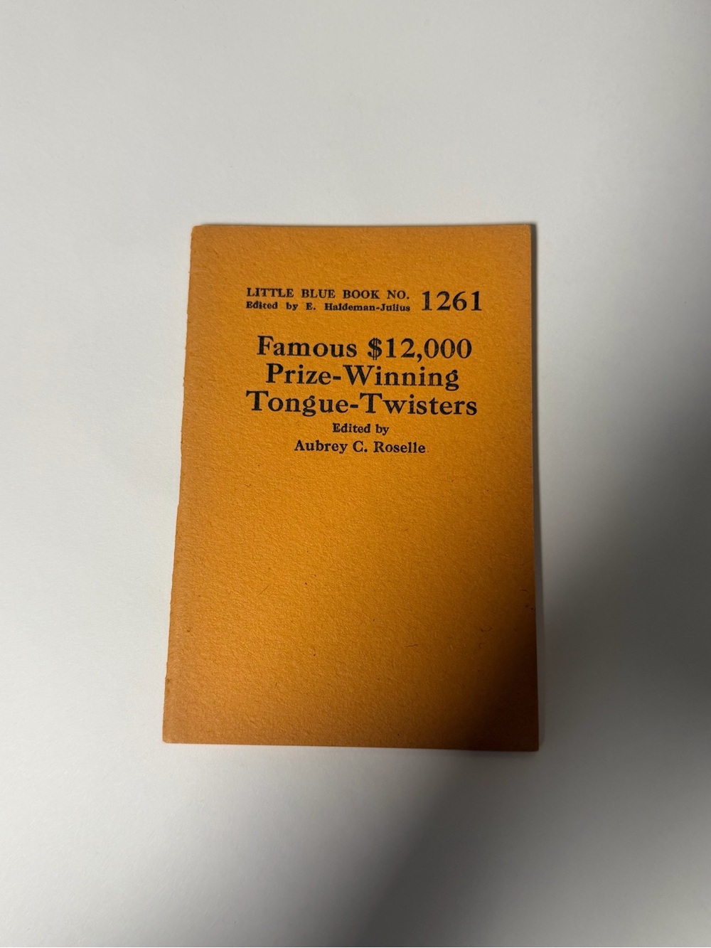 Vintage Little Blue Book No. 1261 โ Famous $12,000 Prize-Winning Tongue-Twisters